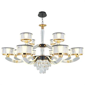 Đèn chùm chao mica Ø930*H600+500 Led 240W 3 màu W8Kg NC 8808/8+4 LED