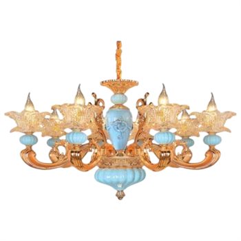 Đèn chùm đá Ø900 x H450 + 500, E14 x 8 lamp NC 9220/8