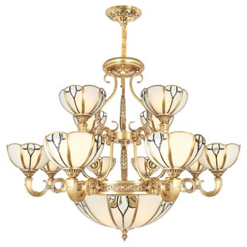 Đèn chùm đồng Netviet Ø1050*H850+500, E27*16 lamp W35Kg NC 9505/8+4