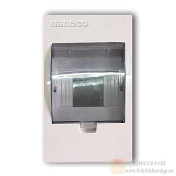 Tủ điện 2-4 Module Nanoco vỏ nhựa đế nhựa âm tường NDP104P