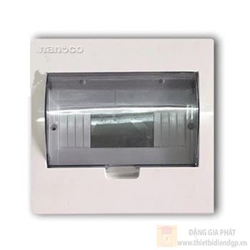 Tủ điện 4-8 Module Nanoco vỏ nhựa đế nhựa âm tường NDP108P