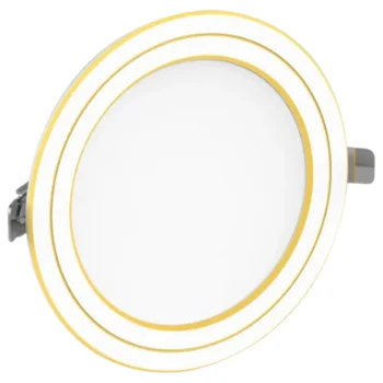 Đèn âm trần downlight Nanoco Eco Meatal Series 10W (viền vàng) NEMD10xG110