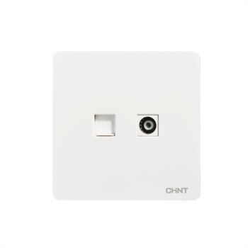 Ổ cắm TV đầu cuối & Ổ cắm mạng 8 cổng CHINT NEW2-M21200 NEW2-M21200