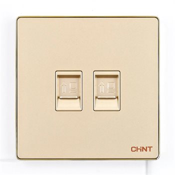 Ổ cắm mạng 2 cổng 8 lõi CHINT NEW2-S20504 NEW2-S20504