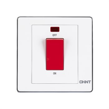 Công tắc 2 cực 1 chiều CHINT NEW6-D00160 32A 250V có đèn báo Neon NEW6-D00160