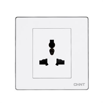 Ổ cắm đơn 3 chấu đa năng CHINT NEW6-D10910 13A 250V NEW6-D10910