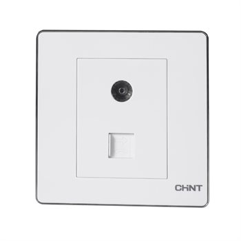 Ổ cắm TV và Ổ cắm điện thoại 4 dây CHINT NEW6-D20700 NEW6-D20700