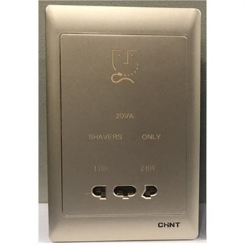 Ổ cắm dao cạo râu CHINT NEW7-301/X 110V/220V (size 1) NEW7-301/X