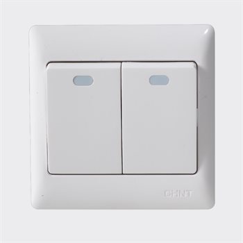 Công tắc đôi 1 chiều CHINT NEW7-G00300A 10AX 250V NEW7-G00300A