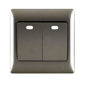 Công tắc đôi 1 chiều CHINT NEW7-G00301A 10AX 250V NEW7-G00301A