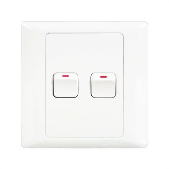 Công tắc đôi 1 chiều CHINT NEW7-G005 10A 250V NEW7-G005