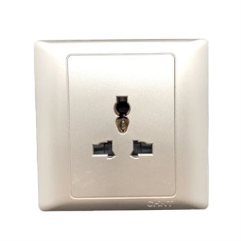 Bộ ổ cắm đơn đa năng CHINT NEW7-G123/X Champagne 10A 250V NEW7-G123/X