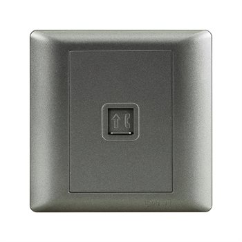 Bộ ổ cắm điện thoại đơn 4 lõi CHINT NEW7-G20301A Gray Black NEW7-G20301A