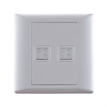 Ổ cắm mạng Cat 5e đôi 8 lõi CHINT NEW7-G20508A NEW7-G20508A