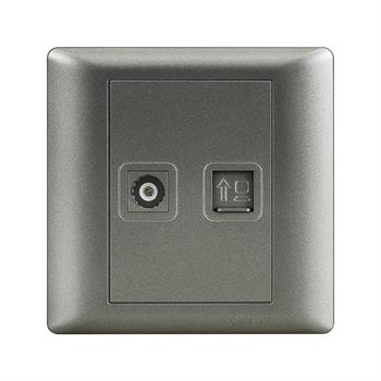 Ổ cắm Tivi, ổ cắm mạng Cat 5e CHINT NEW7-G21201A NEW7-G21201A