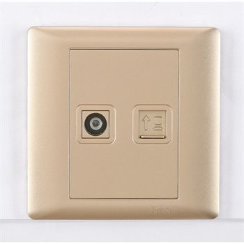 Ổ cắm Tivi, ổ cắm mạng Cat 5e CHINT NEW7-G21202A NEW7-G21202A