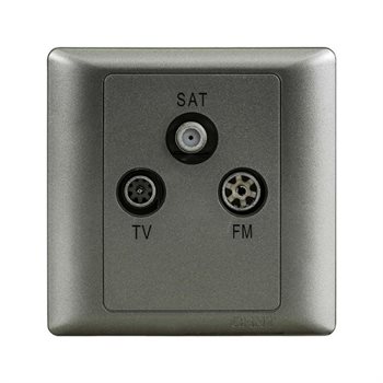 Ổ cắm truyền hình vệ tinh và đài phát thanh TV-SAT-FM CHINT NEW7-G32900/PS NEW7-G32900/PS