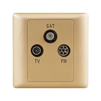 Ổ cắm truyền hình vệ tinh và đài phát thanh TV-SAT-FM CHINT NEW7-G32900/X NEW7-G32900/X