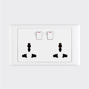 Ổ cắm đa năng đôi CHINT NEW7-G41920 12A 250V có công tắc NEW7-G41920