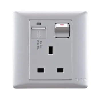 Ổ cắm đơn 3 chấu có USB CHINT NEW7-G42728 NEW7-G42728