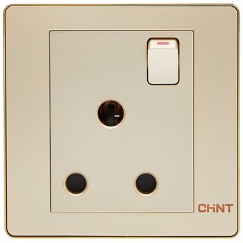 Ổ cắm đơn 3 chấu có công tắc CHINT NEW7-G42902 15A 250V NEW7-G42902