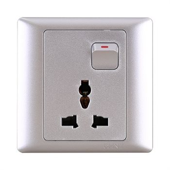Ổ cắm đa năng có công tắc CHINT NEW7-G442/CS 10A 250V NEW7-G442/CS