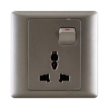 Ổ cắm đa năng có công tắc CHINT NEW7-G442/PS 10A 250V NEW7-G442/PS