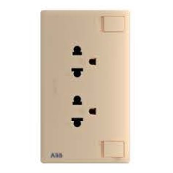 Bộ ổ cắm đôi 3 chấu 16A ABB, có công tắc tràn viền 4TYB505932P0105