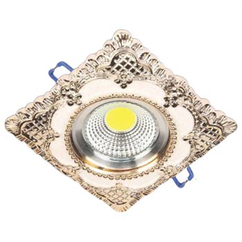 Đèn Downlight âm trần Led COB Vuông 3W, L110*W110, khoét lỗ Ø60, ánh sáng trắng và vàng NH 321