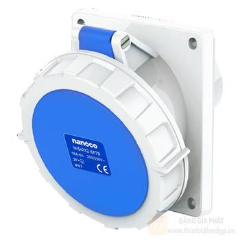Ổ cắm công nghiệp âm loại kín nước dạng nghiêng Nanoco NIS4132-6F78