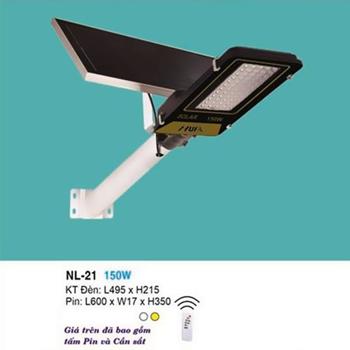 Đèn đường Hufa L495*H215-150W, Pin: L600 x W17 x H350 NL-21