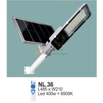 Đèn đường năng lượng Led 400W > 6500K - L485*W210 - có remote NL 36