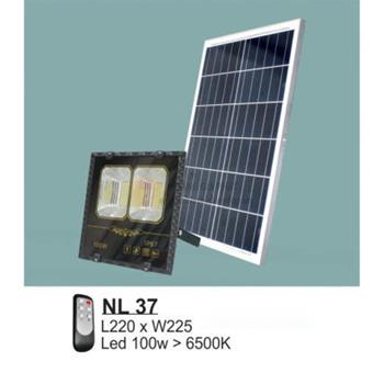 Đèn pha năng lượng Led 100W > 6500K - L220*W225 - có remote NL 37