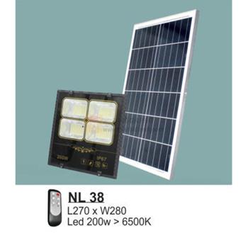 Đèn pha năng lượng Led 200W > 6500K - L270*W280 - có remote NL 38