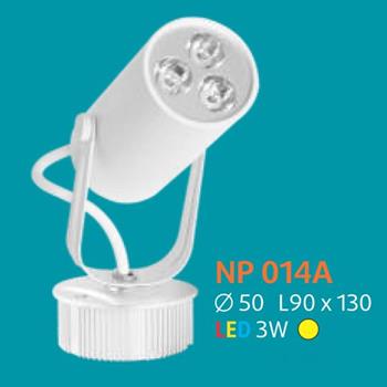 Đèn chiếu điểm Ø50*L90*130 - led 3W - ánh sáng vàng - vỏ trắng NP 014A