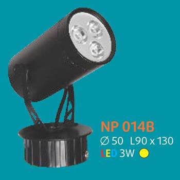 Đèn chiếu điểm Ø50*L90*130 - led 3W - ánh sáng vàng - vỏ đen NP 014B