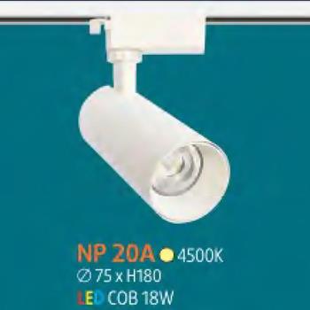 Đèn Led COB chiếu điểm 18W Ø75*H180, ánh sáng vàng - 4500K NP 20A 18W