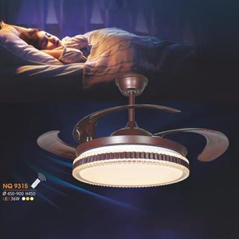 Quạt đèn Ø450-900*H450, LED 36W, 3 màu ánh sáng NQ 9315