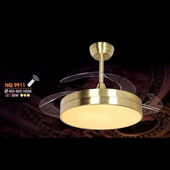 Quạt trần đèn Nam Long NetViet NQ 9911 3 màu ánh sáng NQ 9911