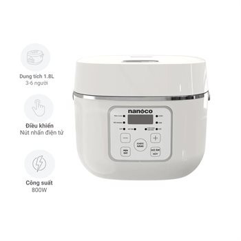 Nồi cơm điện tử Nanoco NRC1802BE 1.8L NRC1802BE