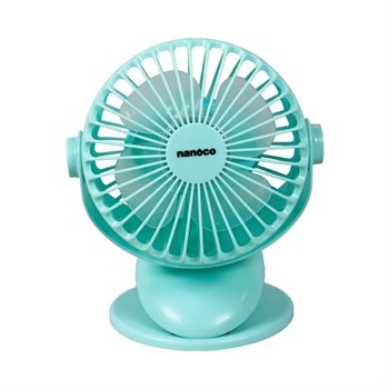 Quạt sạc điện Nanoco NRF5210G màu xanh dạng kẹp NRF5210G