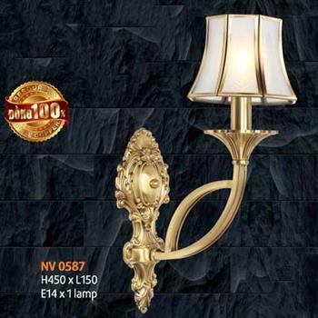 Đèn vách đồng L160 x H370, E14 x 1 lamp NV 0587