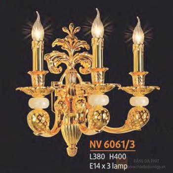 Đèn tường nến đồng phong cách cổ điển L380*H400 - E14*3 Lamp NV 6061/3