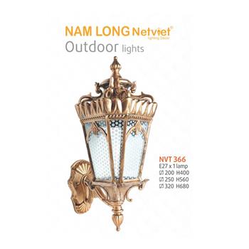 Đèn vách ngoài trời Ø250*H560 - E27*1 lamp NVT 366-Ø250