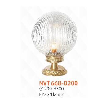 Đèn trụ quả cầu Ø200*H300 - E27*1 lamp NVT 668-D200