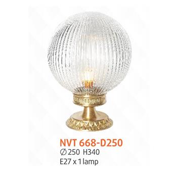 Đèn trụ quả cầu Ø250*H340 - E27*1 lamp NVT 668-D250