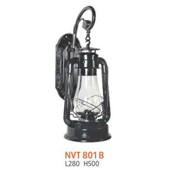 Đèn vách cổng L280*H500 - E27*1 lamp, vỏ đen NVT 801B