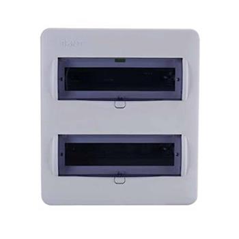 Tủ điện 20/24 Module CHINT NX8 2 tầng vỏ kim loại mặt nhựa âm tường NX8-20-J