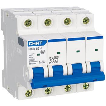 Cầu dao tự động CHINT MCB NXB-63H 4P-10kA Type D NXB-63H-4D