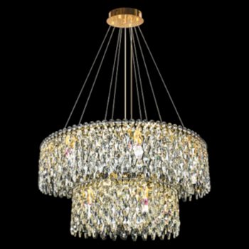 Đèn thả pha lê Andora TPL-2216/800+500 Ø800*H400+1000 E14*12 TPL-2216/800+500